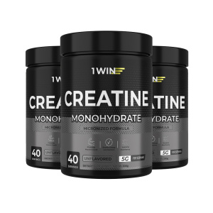 1WIN / Набор креатина моногидрат Вкус нейтральный, 3 банки, 120 порций