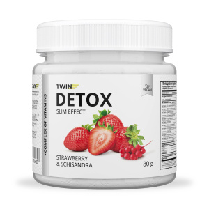 1WIN / Detox Slim Effect / Напиток дренажный Детокс Слим + экстракт Лимонника, Вкус Клубника, 32 порции