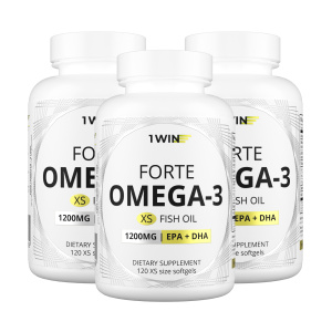 1WIN / Набор Omega-3 60%, XS 1200 мг, 120 капсул, 3 шт. 