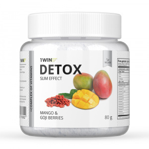 1WIN / Detox Slim Effect / Напиток дренажный Детокс Слим Эффект + Ягоды Годжи, Вкус: Манго 32 порции