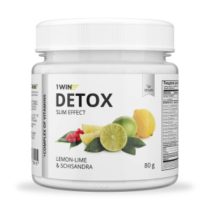 1WIN / Detox Slim Effect / Напиток дренажный Детокс Слим + экстракт Лимонника, Вкус Лимон-Лайм, 32 порции