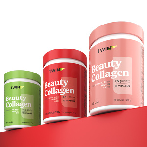 1WIN / Набор из 3-х Beauty Collagen / Вкус: Дайкири, Беллини, Космополитен, банка 240г.