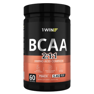 1WIN / BCAA 2:1:1, Вкус Персик, 60 порций