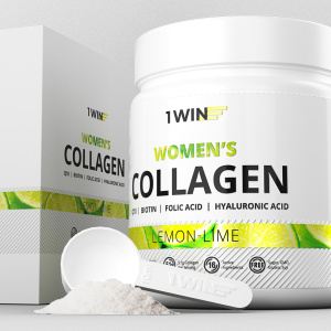 1WIN / Коллаген комплекс для женщин с 16 активными ингредиентами со вкусом лимон-лайм