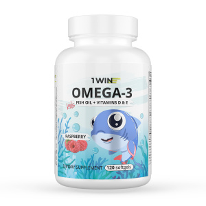 1WIN / Omega-3 Kids+Vitamins D&E, Малина и травы, 120 капсул 1WIN / Omega-3 Kids+Vitamins D&E, Малина и травы, 120 капсул