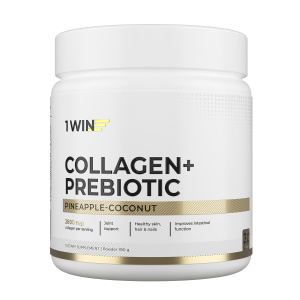 1WIN / Коллаген с пребиотическими пищевыми волокнами, Вкус: Кокос-Ананас, 180 г