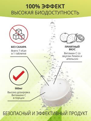 1WIN / Витамин С 900 мг, 20 шипучих таблеток