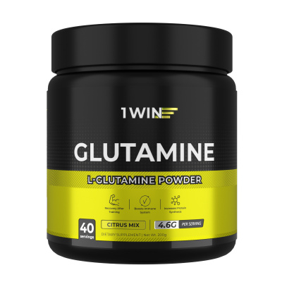 1WIN / L-глютамин. Вкус Цитрусовый микс, 200 гр