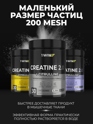 1WIN / Креатин моногидрат + L-цитруллин. Вкус: Лесные ягоды, 200г, 30 порций