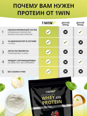 Протеин Whey Protein / Белковый коктейль для похудения, без сахара,(французская ваниль) 450гр.