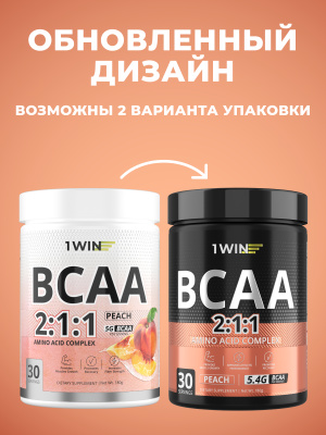 1WIN ВСАА 2:1:1,  Вкус Персик, 30 порций