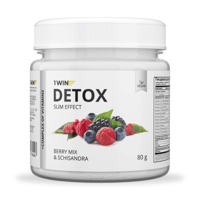 1WIN / Detox Slim Effect / Напиток дренажный Детокс Слим + экстракт Лимонника, Вкус Ягодный микс, 32 порции