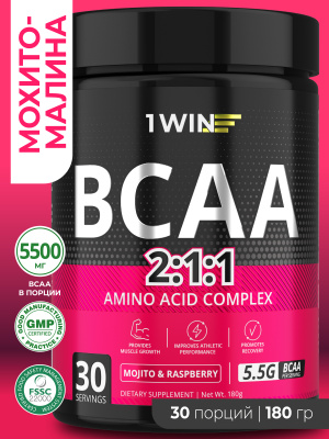 1WIN ВСАА 2:1:1 Вкус Мохито-Малина, 30 порций