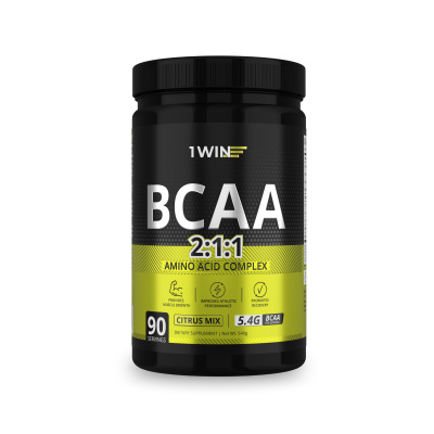 1WIN / BCAA 2:1:1. Вкус  Цитрусовый микс  540г, 90 порций