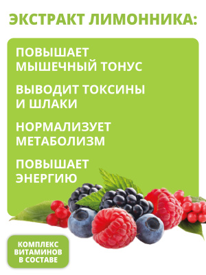 1WIN / Detox Slim Effect / Напиток дренажный Детокс Слим + экстракт Лимонника, Вкус Ягодный микс, 32 порции