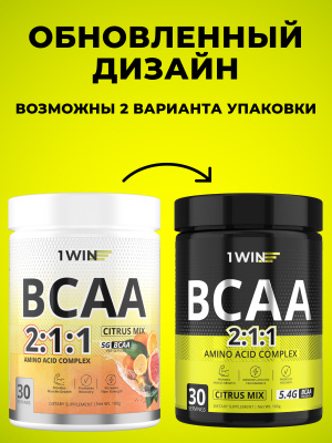 1WIN ВСАА 2:1:1,  Вкус Цитрусовый микс, 30 порций