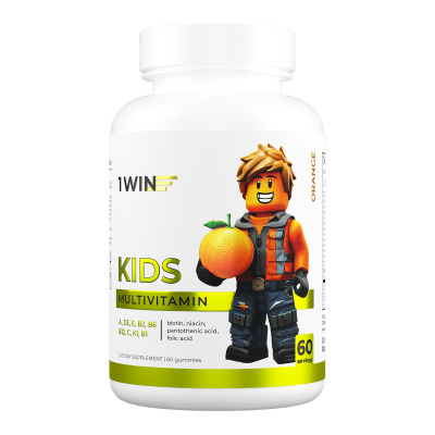 1WIN / Мультивитамины Kids. 60 мармеладок со вскусом Апельсина