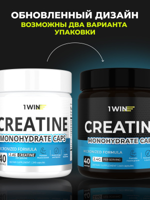 1WIN / Креатин в капсулах, 240 капсул. Набор из 3-х банок. 