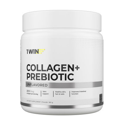 1WIN / Коллаген с пребиотическими пищевыми волокнами, Вкус: Нейтральный, 180 г