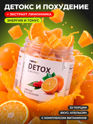 1WIN / Detox Slim Effect / Напиток дренажный Детокс Слим + экстракт Лимонника, Вкус Апельсин, 32 порции