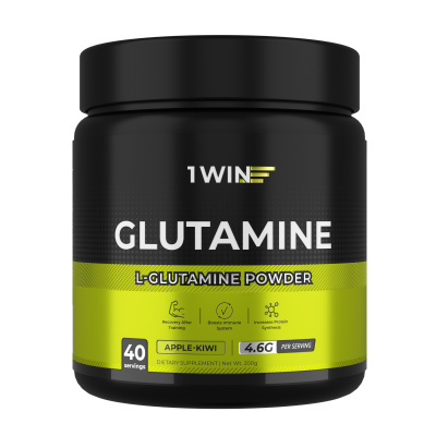 1WIN / L-глютамин. Вкус Яблоко-киви, 200 гр
