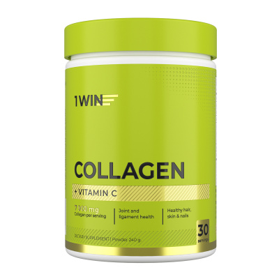 1WIN / Гидролизованный коллаген с витамином С без вкусовых добавок, 30 порций