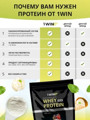 100% WHEY PROTEIN - пакет Doypack 900г, Ваниль