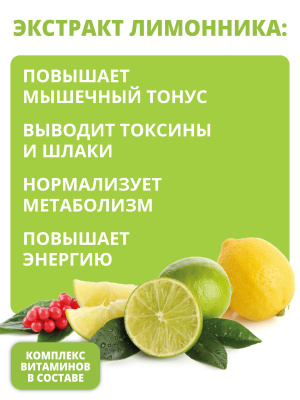 1WIN / Detox Slim Effect / Напиток дренажный Детокс Слим + экстракт Лимонника, Вкус Лимон-Лайм, 32 порции