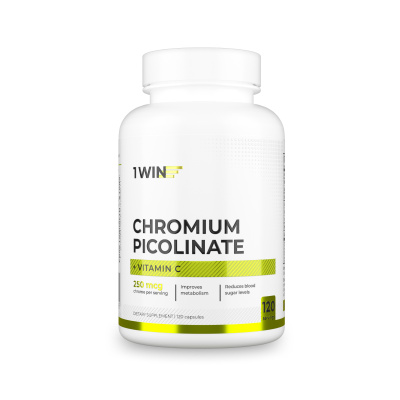 1WIN / Хром пиколинат с витамином С, 120 капсул