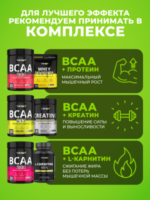 1WIN / BCAA 2:1:1 Вкус Энергетик, 180г.