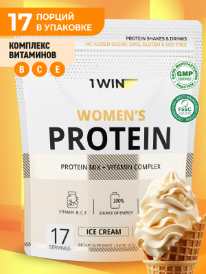 1WIN / Женский протеин. Вкус Пломбир, 425 г